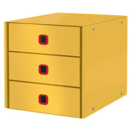 Cassettiera 3 cassetti ClickStore giallo Cosy Leitz