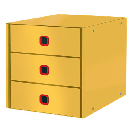 Cassettiera 3 cassetti ClickStore giallo Cosy Leitz